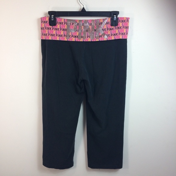PINK Victoria's Secret Pants - Pink Victoria’s Secret Capri Size M Black Pink